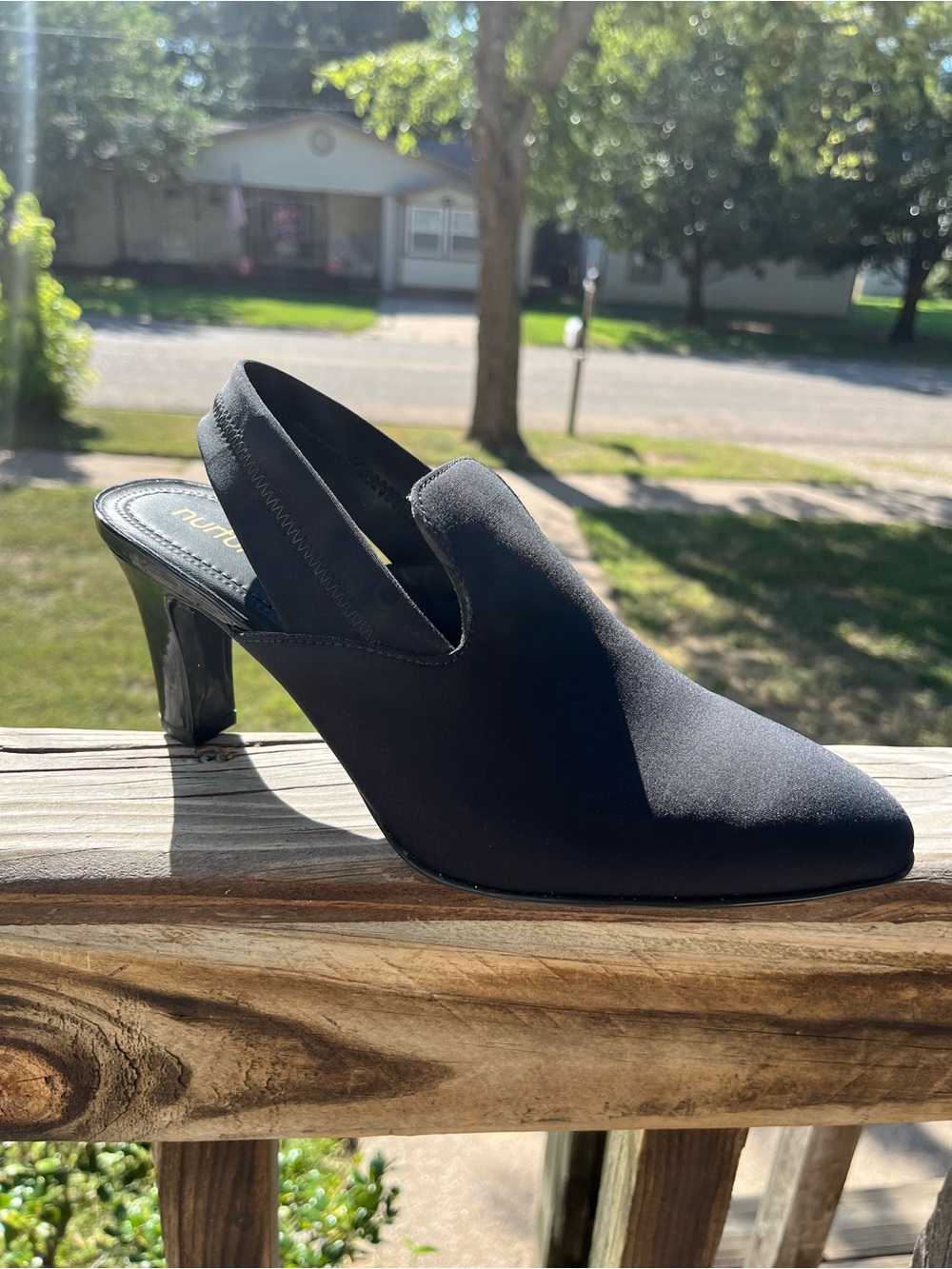 Black Slingback Mule Heels – Classic Women’s Dress Shoe